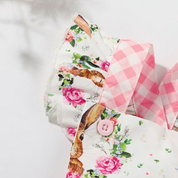 Baby Romper Easter Jumpsuit Rabbit Print LAST ONE🐇🐇🐇🐇 - Picture 4 of 6